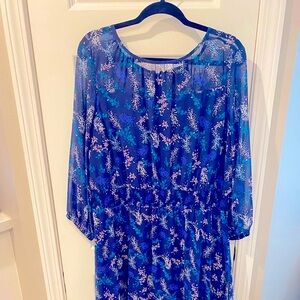 Blue floral print Lane Bryant dress